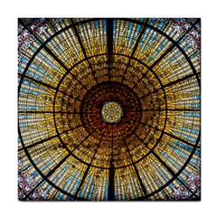 Barcelona Glass Window Stained Glass Tile Coasters by Pakrebo