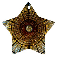 Barcelona Glass Window Stained Glass Ornament (star) by Pakrebo