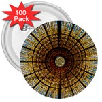 Barcelona Glass Window Stained Glass 3  Buttons (100 pack)  Front