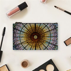 Barcelona Glass Window Stained Glass Cosmetic Bag (small) by Pakrebo