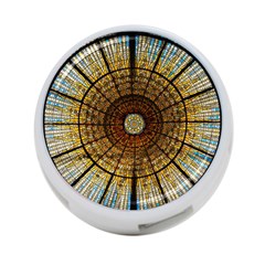 Barcelona Glass Window Stained Glass 4-port Usb Hub (two Sides) by Pakrebo