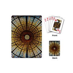 Barcelona Glass Window Stained Glass Playing Cards (mini) by Pakrebo