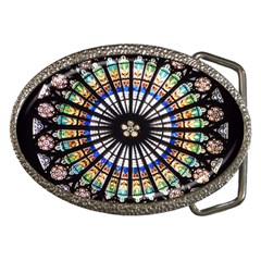 Stained Glass Cathedral Rosette Belt Buckles by Pakrebo