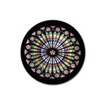 Stained Glass Cathedral Rosette Magnet 3  (Round) Front