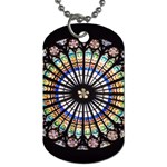 Stained Glass Cathedral Rosette Dog Tag (Two Sides) Back