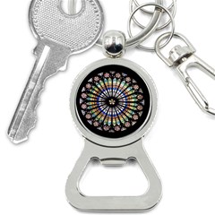 Stained Glass Cathedral Rosette Bottle Opener Key Chains by Pakrebo