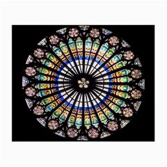 Stained Glass Cathedral Rosette Small Glasses Cloth (2-side) by Pakrebo