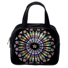 Stained Glass Cathedral Rosette Classic Handbag (one Side) by Pakrebo