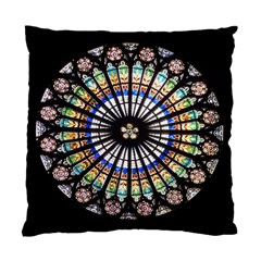 Stained Glass Cathedral Rosette Standard Cushion Case (one Side) by Pakrebo