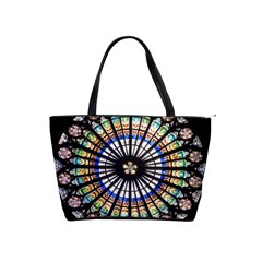 Stained Glass Cathedral Rosette Classic Shoulder Handbag by Pakrebo