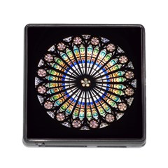 Stained Glass Cathedral Rosette Memory Card Reader (square 5 Slot) by Pakrebo