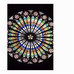 Stained Glass Cathedral Rosette Small Garden Flag (two Sides) by Pakrebo