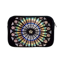 Stained Glass Cathedral Rosette Apple Ipad Mini Zipper Cases by Pakrebo