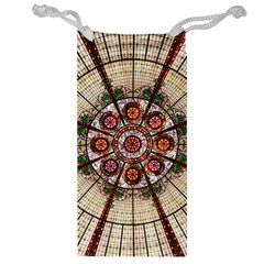 Pattern Round Abstract Geometric Jewelry Bag by Pakrebo