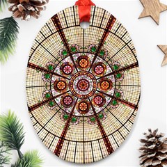 Pattern Round Abstract Geometric Oval Ornament (two Sides) by Pakrebo