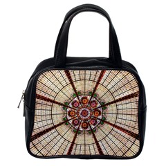 Pattern Round Abstract Geometric Classic Handbag (one Side) by Pakrebo