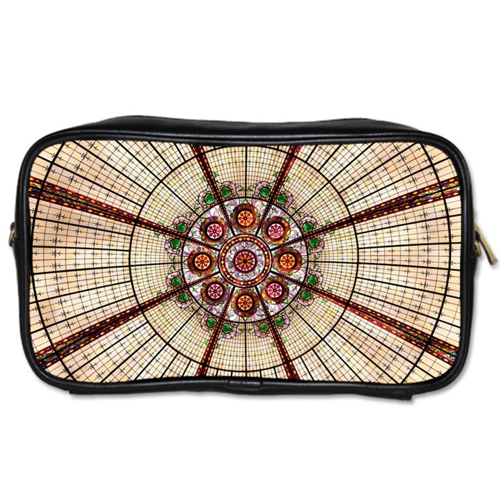 Pattern Round Abstract Geometric Toiletries Bag (Two Sides)