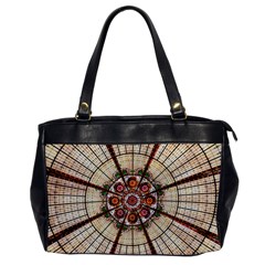 Pattern Round Abstract Geometric Oversize Office Handbag by Pakrebo