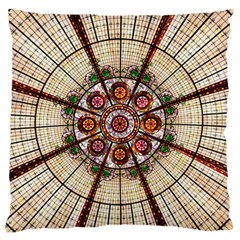 Pattern Round Abstract Geometric Large Flano Cushion Case (two Sides) by Pakrebo