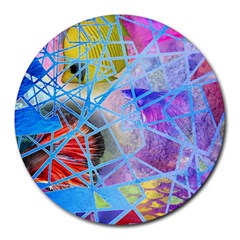 Wallpaper Stained Glass Round Mousepads by Pakrebo