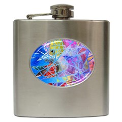 Wallpaper Stained Glass Hip Flask (6 Oz) by Pakrebo