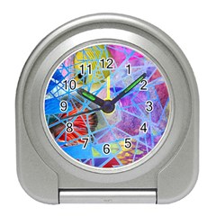 Wallpaper Stained Glass Travel Alarm Clock by Pakrebo