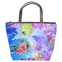 Wallpaper Stained Glass Bucket Bag by Pakrebo