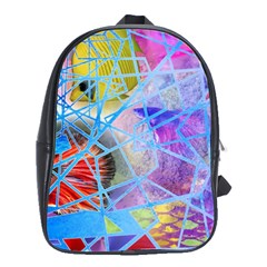 Wallpaper Stained Glass School Bag (large) by Pakrebo