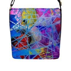 Wallpaper Stained Glass Flap Closure Messenger Bag (l) by Pakrebo