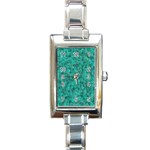 Turquoise Rectangle Italian Charm Watch Front