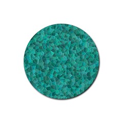 Turquoise Rubber Coaster (round)  by LalaChandra