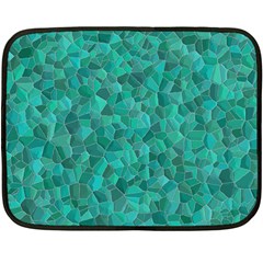 Turquoise Double Sided Fleece Blanket (mini)  by LalaChandra