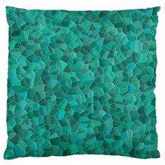 Turquoise Large Cushion Case (one Side) by LalaChandra