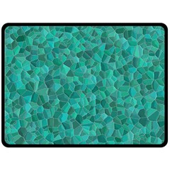 Turquoise Double Sided Fleece Blanket (large) 