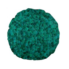 Turquoise Standard 15  Premium Flano Round Cushions by LalaChandra