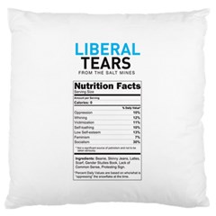 Liberal Tears  Funny With Supplement Facts Custom Colors Standard Flano Cushion Case (one Side) by snek