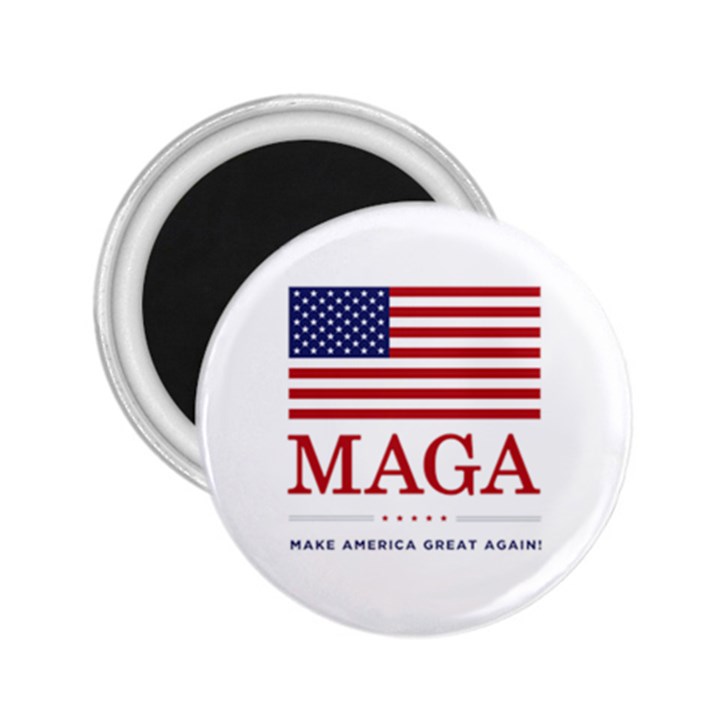 MAGA Make America Great Again with USA flag 2.25  Magnets