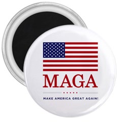 Maga Make America Great Again With Usa Flag 3  Magnets by snek