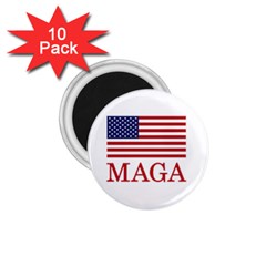 Maga Make America Great Again With Usa Flag 1 75  Magnets (10 Pack)  by snek