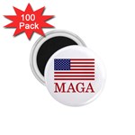 MAGA Make America Great Again with USA flag 1.75  Magnets (100 pack)  Front