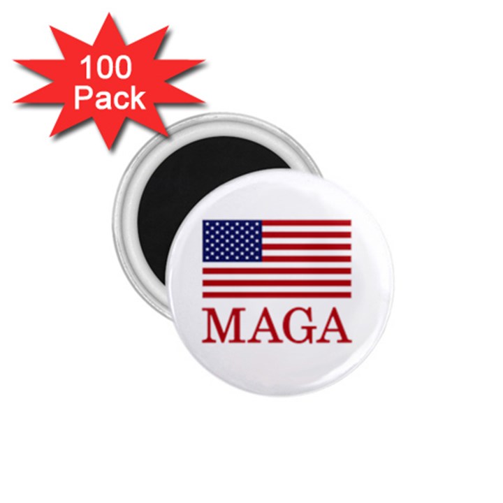 MAGA Make America Great Again with USA flag 1.75  Magnets (100 pack) 