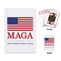 Maga Make America Great Again With Usa Flag Playing Cards Single Design by snek