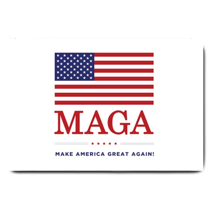 MAGA Make America Great Again with USA flag Large Doormat 