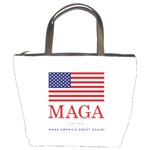 MAGA Make America Great Again with USA flag Bucket Bag Front