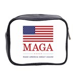 MAGA Make America Great Again with USA flag Mini Toiletries Bag (Two Sides) Back