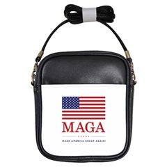 Maga Make America Great Again With Usa Flag Girls Sling Bag by snek