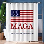 MAGA Make America Great Again with USA flag Shower Curtain 60  x 72  (Medium)  60 x72  Curtain