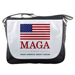 Maga Make America Great Again With Usa Flag Messenger Bag by snek