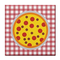 Pizza Table Pepperoni Sausage Tile Coasters by Pakrebo