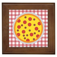 Pizza Table Pepperoni Sausage Framed Tiles by Pakrebo